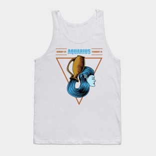 Aquarius Zodiac Signs Tank Top